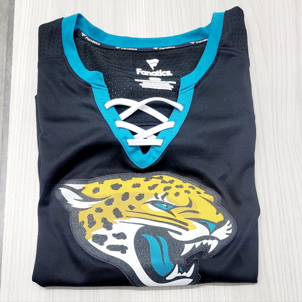 Fanatics women's black Jacksonville Jaguars Size Med. Fits Like A Large. - Picture 8 of 8